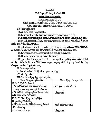 Kế hoạch bài dạy Lớp 5 - Tuần 3 - Năm học 2024-2025 - Đậu Thị Hoa
