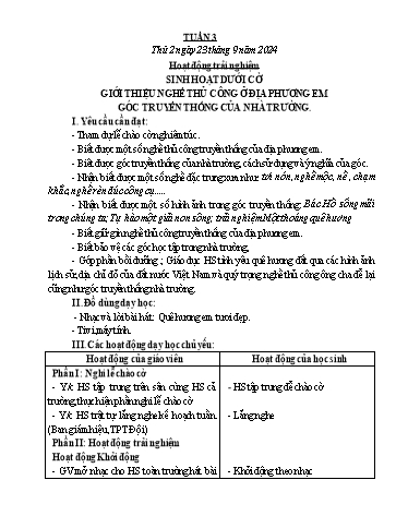 Kế hoạch bài dạy Lớp 5 - Tuần 3 - Năm học 2024-2025 - Trần Thị Khánh Vân