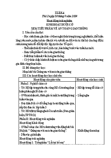 Kế hoạch bài dạy Lớp 5 - Tuần 4 - Năm học 2024-2025 - Đậu Thị Hoa