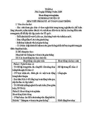 Kế hoạch bài dạy Lớp 5 - Tuần 4 - Năm học 2024-2025 - Trần Thị Khánh Vân